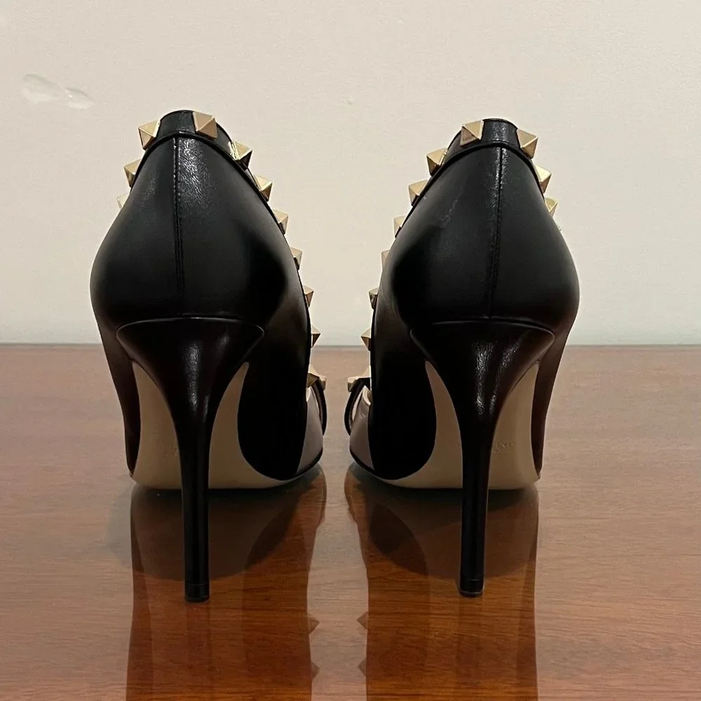 NIB Valentino Garavani Rockstud Leather d'Orsay Pumps - Picture 8 of 11